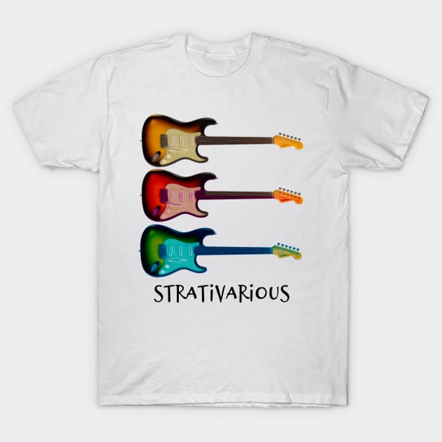 Strativarious - Electric Guitars T-Shirt by nickcarpenter